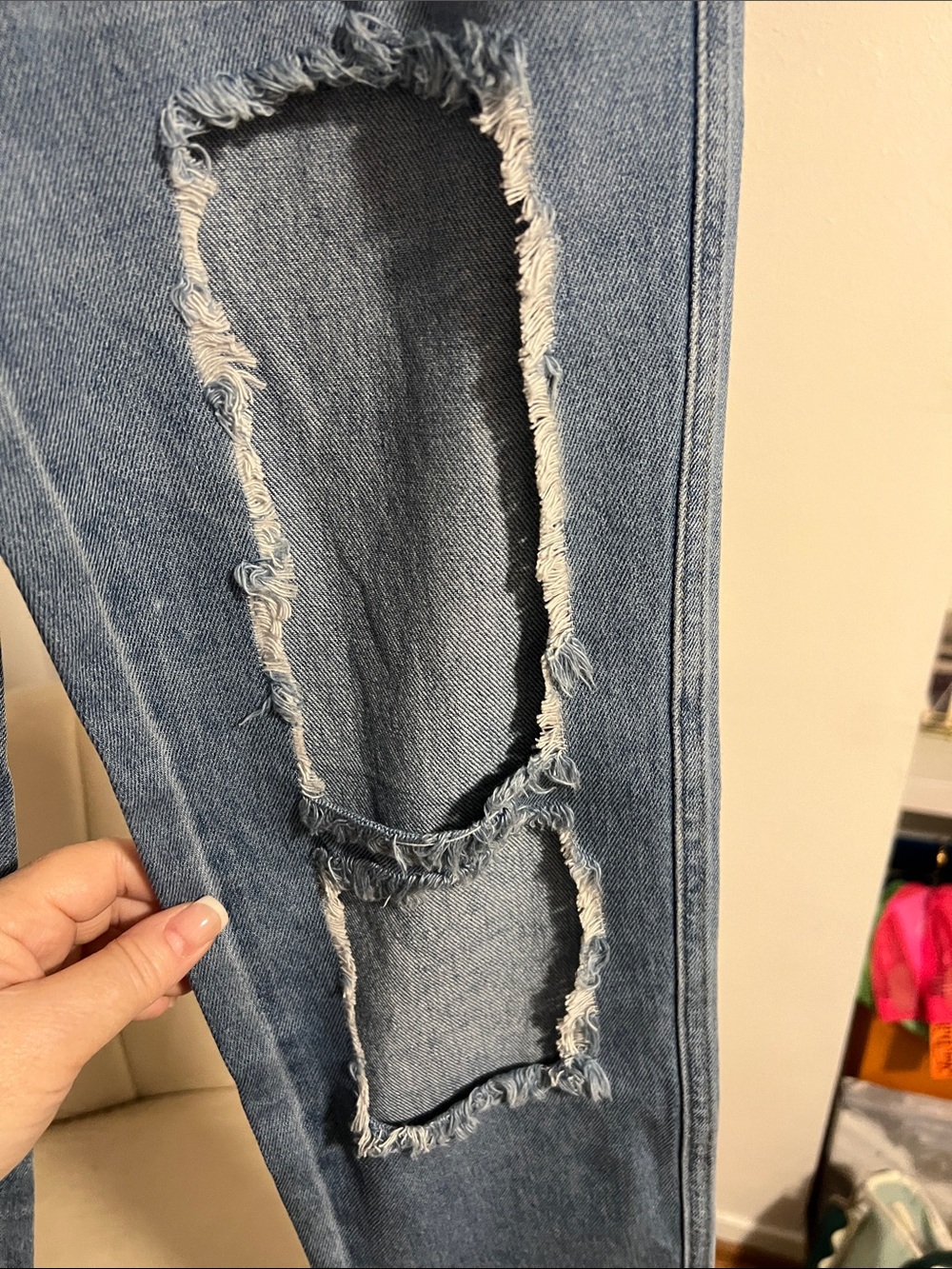 SUPERTRASH Destroyed Denim Jeans - Picture 5 of 8